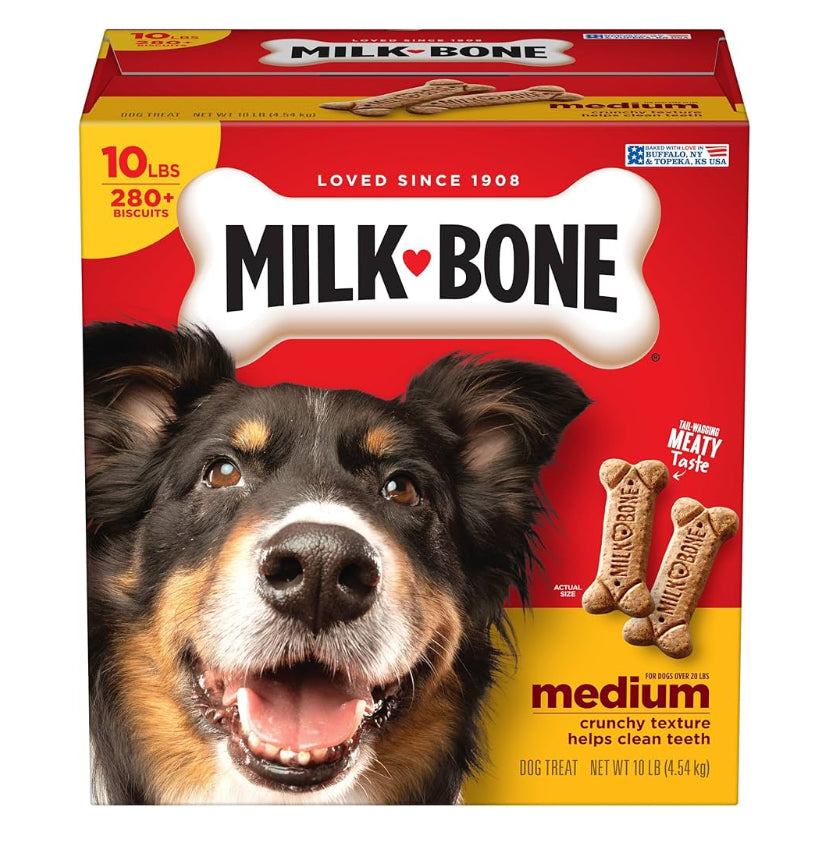 Milk-Bone Original Biscuits, Medium Dog Treats, 10 Pound Box