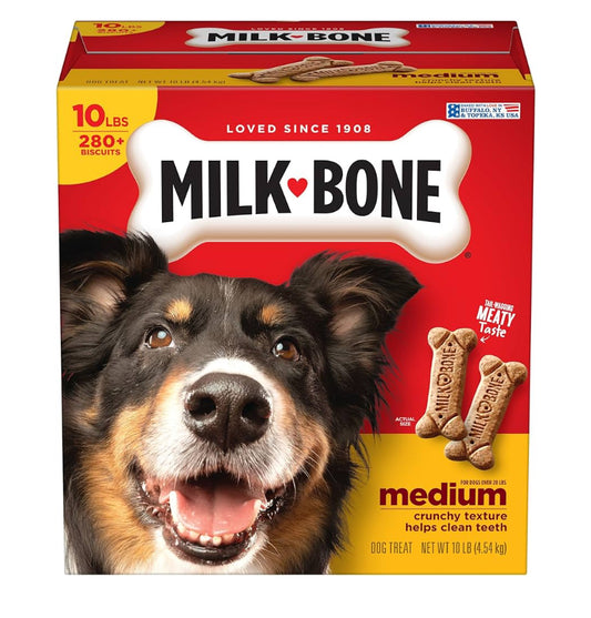 Milk-Bone Original Biscuits, Medium Dog Treats, 10 Pound Box