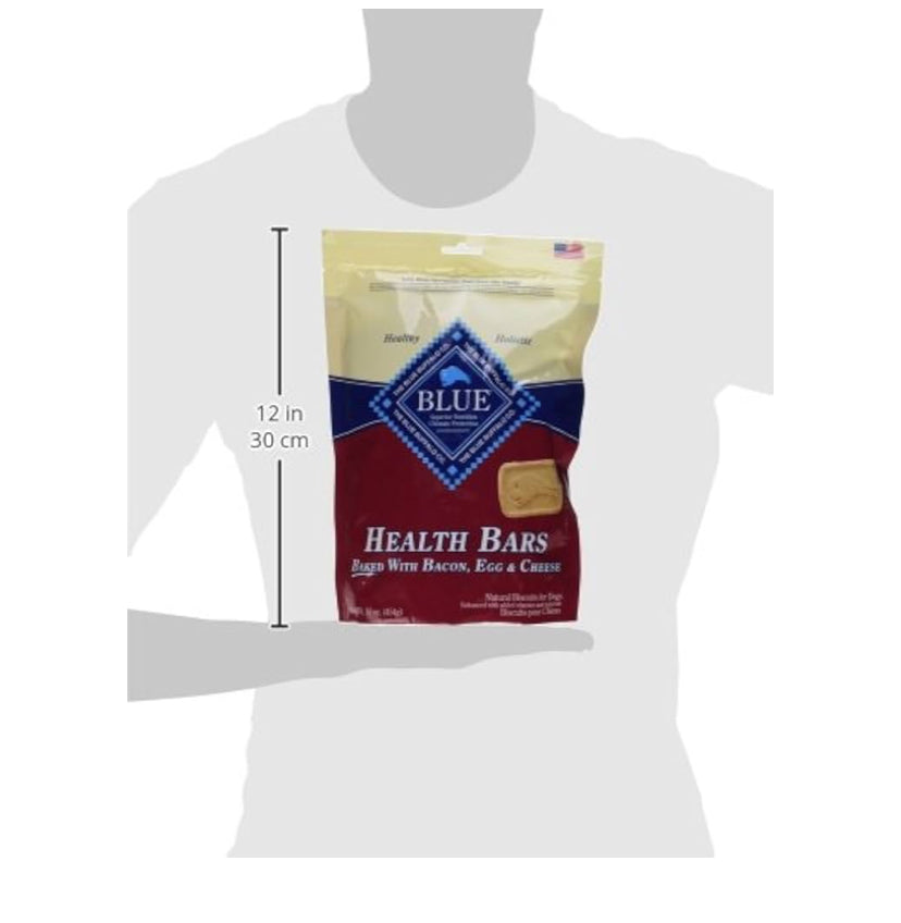 Blue Buffalo Health Bars Crunchy Dog Biscuits, Oven-Baked With Natural Ingredients, Bacon, Egg & Cheese , 16-oz. Bag