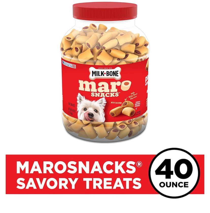 Milk-Bone MaroSnacks Small Dog Treats With Bone Marrow, 40 Ounce Container